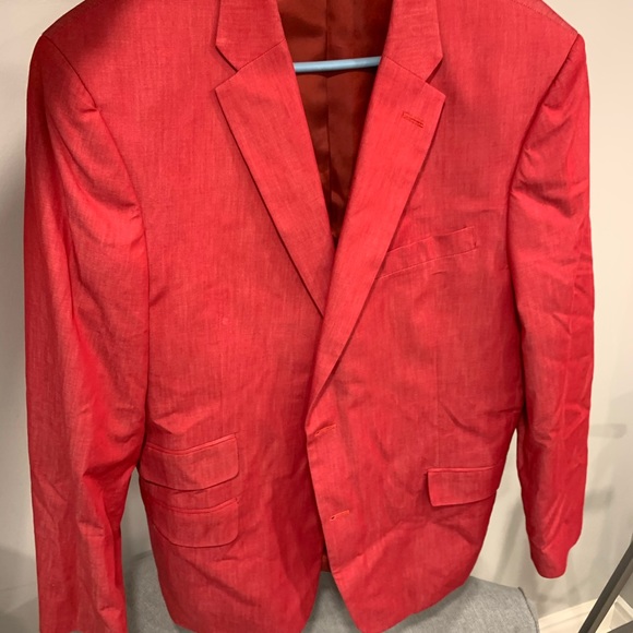 Men’s extra slim fit chambray sport coat - Picture 3 of 5